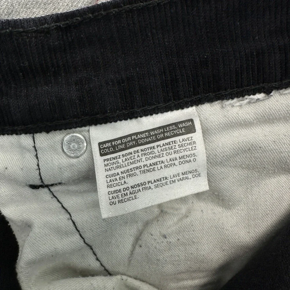 Levis 514 Corduroy Pants Black Slim Straight / Mens 34x36